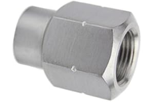 RuffStuff Specialties R1674 7/8 Inch Left Hand Threaded Hex Edge Tube Spherical Rod Heim Joint Adapter For 1 Inch ID Tube (14 TPI)