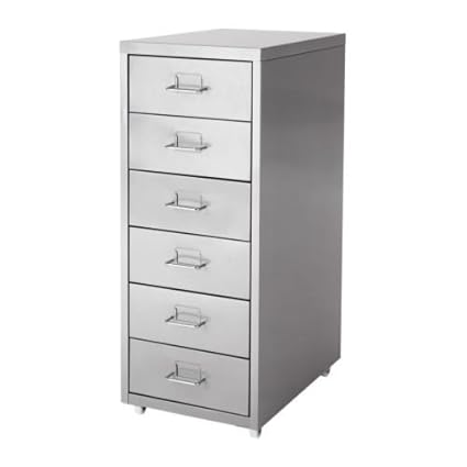 Ikea Helmer Drawer Unit On Castors Silver Colour 28x69 Cm