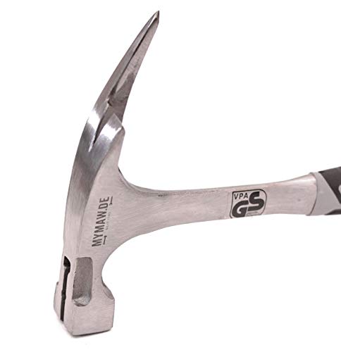 Latthammer mit 2K Spezialhandgriff Hammer geschmiedet Lattenhammer Ganzstahl VPA GS Dachdecker Profi Zimmermann Maurer – Bild 3