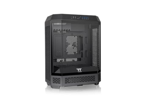 The Tower 600 | Mid Tower ATX Octogonal | 2 Ventiladores de 140mm Preinstalados | Ventilación Vertical | Compatible con Radiador de 420mm y hasta 13 Ventiladores | Negro