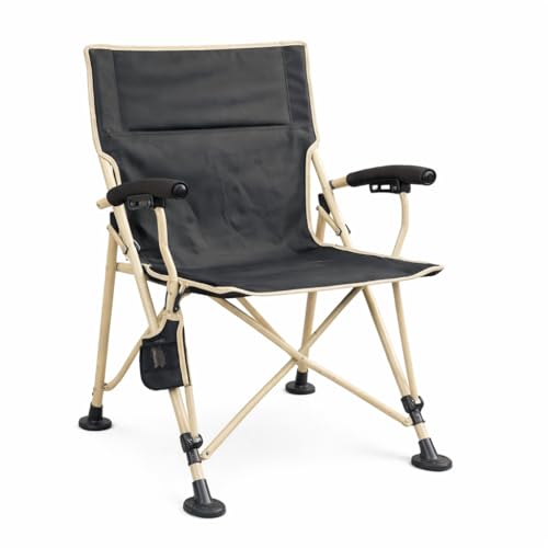 Colonel Fred Heavy-Duty Camping Chair by PARADISO – Premium Quality Outdoor Folding Chair for Camping, Fishing, Beach, Picnics & Backyard Use – Ultra Durable, Long-Lasting Comfort