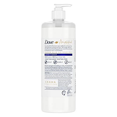 Dove Amplified Textures Deep Moisture Detangling Conditioner for Coils, Curls, and Waves Coconut