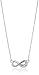 Amazon Collection Sterling Silver Swarovski Zirconia Infinity Necklace Stud Earrings Jewelry Set