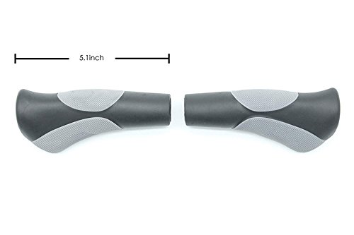 ARTHEALTH Antislip Ergonomic Design Handlebar Grips, (22mm) Handlebar Tape Soft Touch and Comfort Handlebar Grips for Cycling Bikes Mountain Bikes Road Bicycles Black&Grey