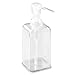 mDesign Modern Plastic Refillable Liquid Soap Dispenser Pump Bottle for Bathroom Vanity Countertop, Kitchen Sink - Holds Hand Soap, Dish Soap, Hand Sanitizer, Essential Oils - Clear