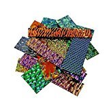 1 Oz. Wissmach Thin Dichroic Texture Scrap on Black- 96 COE