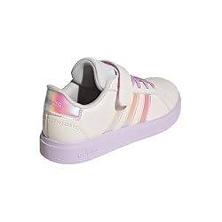 adidas Grand Court 2.0 Elastic Lace Sneaker, Chalk