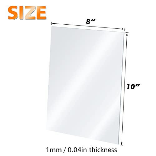 Egofine Plexiglass Sheets Acrylic Sheets 6 Pack of 8x10’’ 0.04 Thick