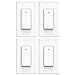 Smart light switch, Compatible with Alexa, Compatible with Google Assistant, No Hub Required, Smart Home WiFi Wireless, Suit for 1/2/3/4 Gang Switch Box, Neutral Wire Required, White Micmi 4pack