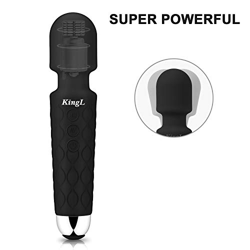 KingL Super Powerful Personal Wand Massager Handheld Cordless Waterproof Magic Massager for Body ... ...