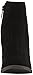Breckelle's Heather-34W Faux Suede Chunky Heel Synthetic Ankle Boots for Women, Black Suede, 8