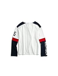 Tommy Hilfiger - Camiseta de manga larga con botones magnéticos para mujer