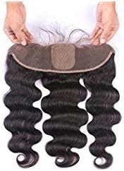 SHANELL Hair Silk Base Frontal Closure Ear to Ear With Baby Hair Body Wave 13x4" Virgin Human Hair Top Closure Natural Black Color 16 Inch