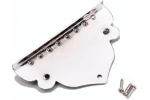 ksngTixe 1 pcs Pull Plate Guitar Tailpiece with Screws - Compatible with 8-string Mandolin & Guitar, Essential Replacement Pa