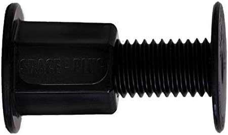 Space-Plug Adjustable Spacer Fixings (Regular size for 30-50mm gaps), 25 Pack of Black Spacers