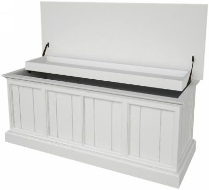 Banc Coffre En Bois Blanc Stockholm Amazon Fr Cuisine Maison