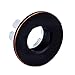 Homevacious Sink Basin Trim Overflow Cover Ring Brass Insert In Hole Round Caps Oil Rubbed Bronze ORB