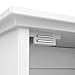 Yaheetech White Wood Bathroom Wall Mount Cabinet Toilet Medicine Storage Organizer Single Door with Height Adjustable Shelves