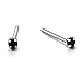SILBERTALE 925 Sterling Silver Black Cubic Zirconia 3mm-8mm CZ Stud Earrings Men Women