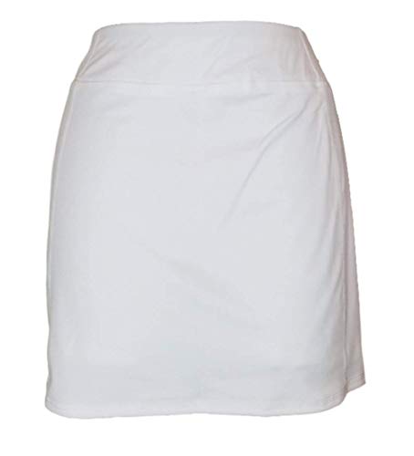 Tangerine Women's Active Skort with Perforated Trim (Medium, White)