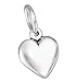 Sterling Silver 925 Tiny Puffed Heart Charm