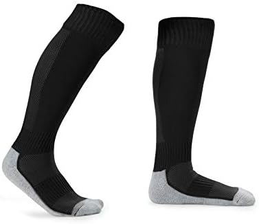 KAJIWWA 1Pair Kids Soccer Socks for Boys Girls, Athletic Sports Cotton Team Socks Football Socks for Children Youth (8-14 Years Kids)