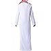 H Hrokk Men's Muslim Solid White Business Saudi Arabic Thobe Size M