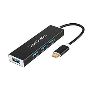 USB C Hub, CableCreation USB Type C to 4 USB 3.0 Port Adapter, Compatible with MacBook Pro 2018, XPS 13/15, Yoga 920…