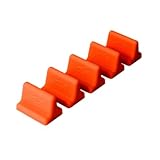 KMN Home DrawerDecor Short Divitz, Silicone Adjustable Kitchen Drawer Dividers and Organizers, 5 Pack - Orange
