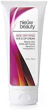 AGE DEFYING EYE & LIP CREAM by nieuw beauty. Anti-Aging for Women and Men. Firming & Long Term Reduction for Wrinkles, Bags & Dark Circles. Tightens, Firms and Hydrates for All Skin Types (2 oz)