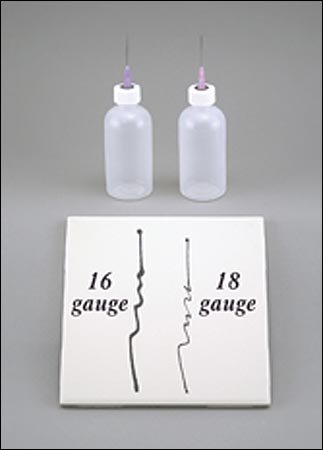 AMACO 11261G Underglaze and Mixed Media Applicator, 18 Gauge, 2 oz. Bottle, 1.5" Height, 1.5" Width, 5.7" Length, Polyethylene