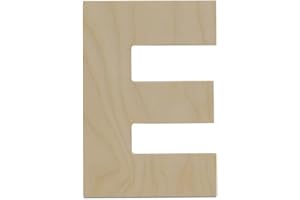 Wooden Letter E Cutouts 8", Wooden Letters for Wall Decor, Home Decor, Crafts, and Party Decorations by Woodpeckers