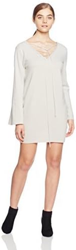 Amazon Co Jp スパイラルガール Spiralgirl レースアップニットワンピース 16 ライトグレー F 服 ファッション小物