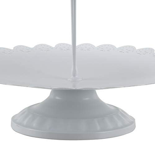 LIFESTIVAL Cupcake Stand White Metal 3-Tier Cake Holder Party Round Dessert Display Plate Decor Serving Platter for Party Wedding Birthday Baby Shower Celebration Home Decoration