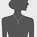 Amazon Collection Sterling Silver Black and White Diamond Pendant Necklace (1/4 cttw), 18