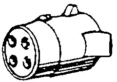 Us Hardware Rv-496c 4-way Trailer End Connector