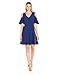 Amazon Brand - Lark & Ro Women's Short Sleeve Cold Shoulder A-Line Dress