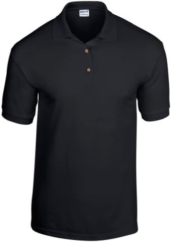 Gildan 64800 Softstyle Adult Double Pique Polo Shirt - Black - L