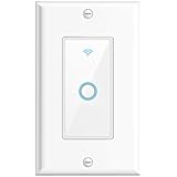 Smart WiFi Wall Switch Oittm Touch Light Switch Remote Control Lights and Appliances Timing Function with Smartphone Android 4 point 1 iOS 8 point 0 Above Works with Amazon Alexa