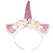 Unicorn Headband for Girls – Unicorn Party Kit Includes Horn Headband with Bracelet, Unicorn Princess Sash and Fabric Gift Bag – Best Girls Unicorn Costume for Halloween, Birthday and Dress Up