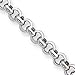 Ben Junot USA: WOMEN 7mm Rolo Chain Bracelet - Stainless Steel Length 19 Cm = 7.5 Inches