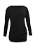 HOTAPEI Women Plus Size Long Sleeve Casual Round Neck Loose Tunic Top Blouse T-Shirt Black XXL