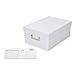 Darice White Store, Organize and Protect Photos, Notes, Craft Supplies and More – Sturdy Paper Can Be Decorated – Shoe Shaped Storage Box 7.5”x11”x4”, 7.5 x 4 x 11 Inch