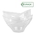 PARTY BARGAINS Angled Plastic Bowls - [5 Pack] Clear, Heavy-duty Premium Quality Large Serving Bowl, Excellent for Weddings, Baby & Bridal Showers, Parties & More