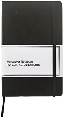 UNIQUE HM&amp;LN Hardcover Notebook Sketchbook with Premium Thick Paper Writing Bullet journal (Black, A5 grid)