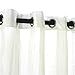 Escape Ivory 96 Long Sheer Grommet Top Indoor / Outdoor Curtain Panel Commonwealth Home Fashions