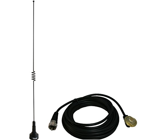 Tram 1181 1250 Amateur Dual-Band NMO 18.5 inch Antenna VHF 140-170 & UHF 430-470 MHz for Mobile Radios 2 Meter 70 Centimeters w/ PL-259 UHF Mount