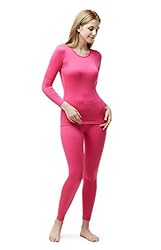 TSLA Women's Thermal Underwear Set, Soft Fleece