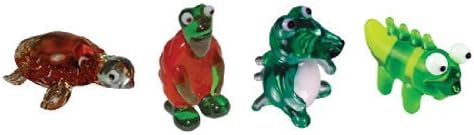 LookingGlass Collectible Glass Figurine 4 Piece Reptiles Set 6 (#35116)