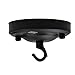 Fuloon Retro Vintage Iron Ceiling Rose Hook Plate Holder Pendant Lamp Roof Sucking Disk Chassis Light Fitting Accessory DIY (Black)